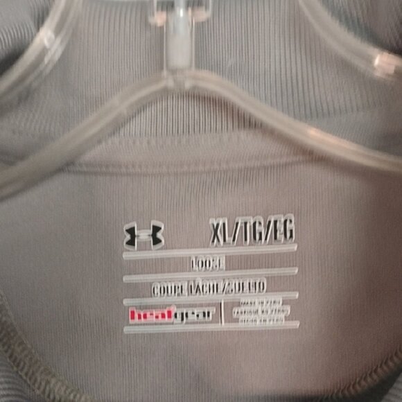 Under Armour Gray and Orange Performance Polo Shirt Heat Gear Classic Design XL - Picture 2 of 7